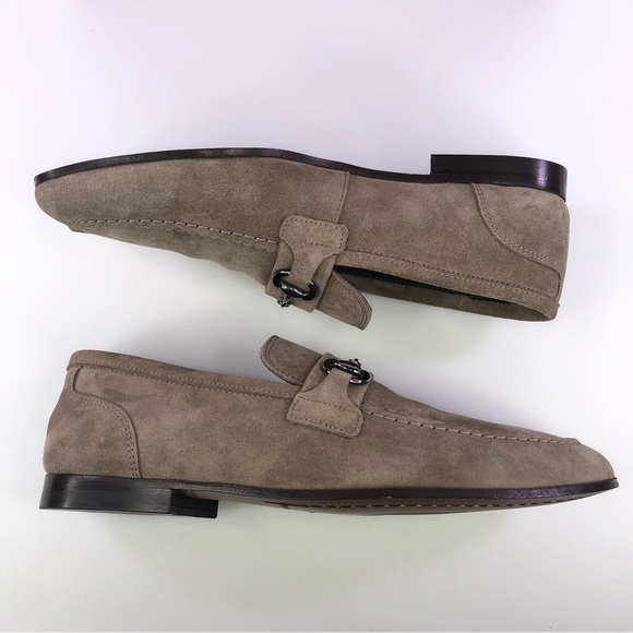 TO BOOT NEW YORK Mens Marmota Beige Corvo Round Toe Slip On Leather Loafers 8.5M - Picture 2 of 8